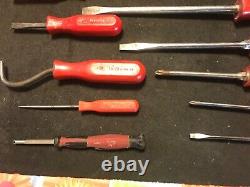 13 Pc Mac Tools Assortment Screwdriver, Pry Bar, Pick, Valve Core, 3/8 Driver +