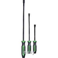 3 Pc. Dominator Curved Pry Bar Set, Green MAY-14071GN Brand New
