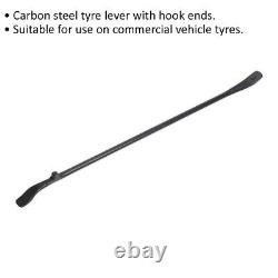 940mm Heavy Duty Tyre Lever Carbon Steel Hook & Taper Ends Wheel Iron Pry Bar