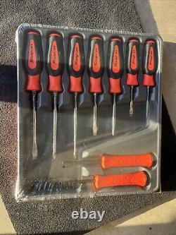 For SNAP ON SGDXPB90Bo 9Pc Orange Soft Grip Screwdriver & Striking Prybar Set