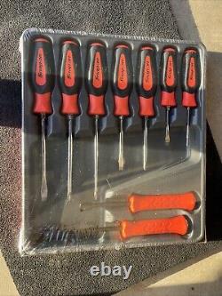 For SNAP ON SGDXPB90Bo 9Pc Orange Soft Grip Screwdriver & Striking Prybar Set