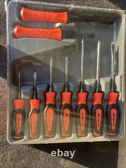 For SNAP ON SGDXPB90Bo 9Pc Orange Soft Grip Screwdriver & Striking Prybar Set