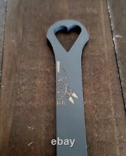 Half Face Blades HFB Matte Black Titanium Mini Heart Pry Bar USA NAVY SEAL CO