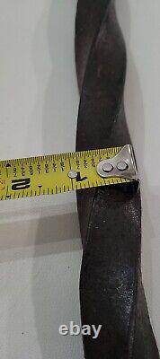 Hand Forged Crow Bar Pry Puller Wrecking Twist Design Old Tool Antique Vintage