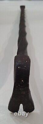 Hand Forged Crow Bar Pry Puller Wrecking Twist Design Old Tool Antique Vintage