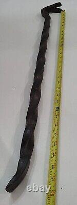 Hand Forged Crow Bar Pry Puller Wrecking Twist Design Old Tool Antique Vintage