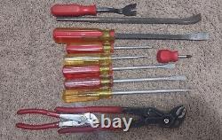 MAC Tools Lot, Pb9,14-15 Inch Bars, Pliers Screwdrivers