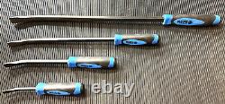 Matco Tools Pbsb4c 4 Piece Curved Tip Pry Bar Set Blue USA (new)