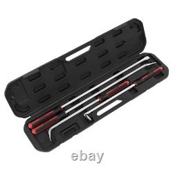 Pry Bar Set 4pc Heavy-Duty with Hammer Cap