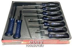 SNAP ON TOOLS SGDXPB90B MB 9Pc BLUE Soft Grip Screwdriver & Striking Prybar Set