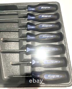 SNAP ON TOOLS SGDXPB90B MB 9Pc BLUE Soft Grip Screwdriver & Striking Prybar Set