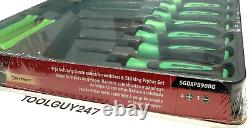 SNAP ON TOOLS SGDXPB90BG 9Pc GREEN Soft Grip Screwdriver & Striking Prybar Set