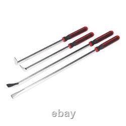 Sealey Pry Bar Set 4pc Heavy-Duty with Hammer Cap Premier 900mm 600mm Straight