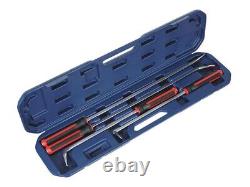 Sealey Prybar Set With Comfortable Soft Grip Handles 4 Pieces Heavy Duty AK9100