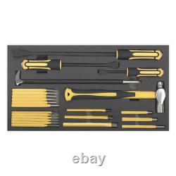 Sealey S01131 Tool Tray with Prybar, Hammer & Punch Set 23pc