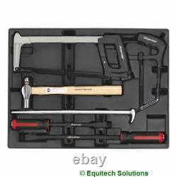 Sealey TBT30 Tool Chest Tray Prybar Heel Bar, Ball Pein Hammer & Hacksaw Set New