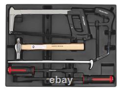 Sealey TBT30 Tool Tray with Prybar, Hammer & Hacksaw Set 6pc