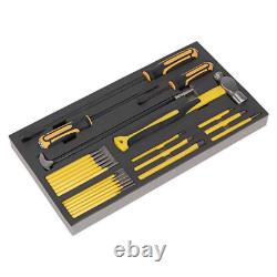 Sealey Tool Tray with Pry Bar, Hammer & Punch Set 23pc S01131