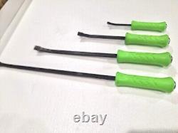 Snap-on 4pc Green Hard Grip Striking Prybar Set 8, 12, 18, 24 (SPBS704AG)