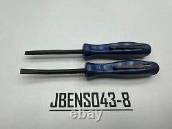 Snap-on Tools NEW 2pc POWER BLUE 5 Length Straight Bent Mini Pocket Prybar Set