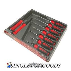 Snap-on Tools NEW SGDXPB90BR RED Grip 9 pc Screwdriver & Striking Prybar Set USA