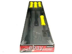 Snap on Tools NEW SPBS704AHV 4pc Hi-Viz Yellow 8,12,18 & 24 Striking Prybar Set