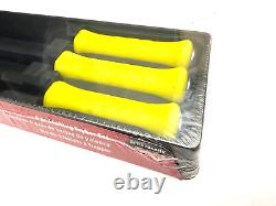 Snap on Tools NEW SPBS704AHV 4pc Hi-Viz Yellow 8,12,18 & 24 Striking Prybar Set