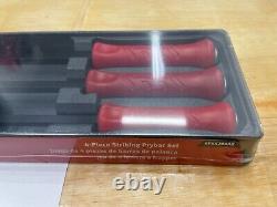 Snap-on Tools USA NEW 4pc RED Hard Grip Striking Prybar Set SPBS704AR