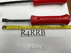 Snap-on Tools USA NEW 4pc RED Pocket Screwdriver / Bent Striking Prybar Lot Set