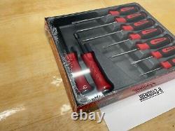 Snap-on Tools USA NEW 9pc RED Combo Screwdriver / Striking Prybar Set SGDXPB90BR