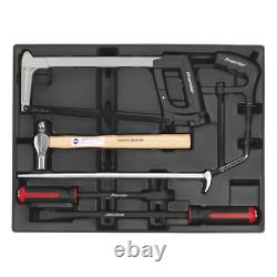 Tool Tray with Pry Bar, Hammer & Hacksaw Set 6pc