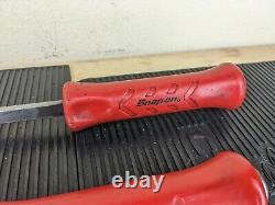 #bb887 Snap-on Tools Red 4pc Hard Grip Striking Prybar Set SPBS704AR